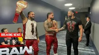 Roman Reigns' Emotional Congratulations to The Usos After Historic World Tag Title Win.