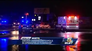 Driver crashes into pole in Springfield Township