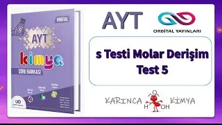 Orbital Yayınları AYT Kimya Soru Bankası s Testi Molar Derişim Test 5