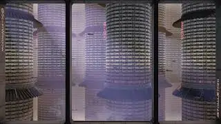 Virtual Window: Sci-Fi Cloud City with Flying Cars