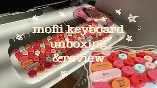 Mofii Pink Candy Keyboard Unboxing Review |WFH desk setup wireless Typewriter Recommendation
