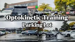 (4K) Driving in a Parking Lot  | Optokinetic Training for Concussion & Visual Motion Sensitivity
