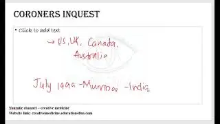 1 9 coroners inquest mp4 || forensic medicine