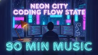 Coding FLOW STATE 90 Min &ndash; Deep Focus Programming Music for Developers | Rainy Neon City