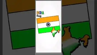 India flag || digital art || #colourfall #shorts
