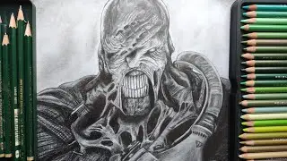 Resident evil 3 remake Nemesis drawing