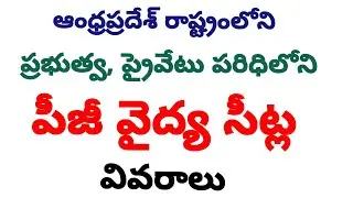 Andhra Pradesh NEET PG medical seats information in telugu