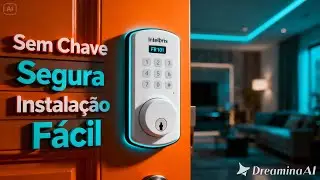 Fechadura Digital de Sobrepor Touch Screen Intelbras FR 101 seguran&ccedil;a por senha portas residenciais