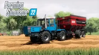 FS22 / Карта Сосновка / Уборка овса. Claas Lexion 630, Акрос 595+, ХТЗ-17221, КамаЗ. День 6