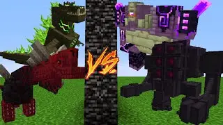 Tremorzilla And Luxtructosaurus VS Ender Guardian And Corundum Guardian / Minecraft Mob Battle