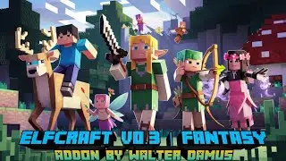 Minecraft Pe Fantasy Mod Showcase - ElfCraft V0.3 | Fantasy Add-on (Structures, Mobs, Items)