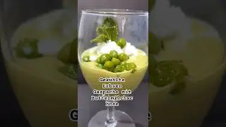gek&uuml;hlte Erbsen Gazpacho mit Buttermilchschnee #food #silvester #party #cooking #thermomix
