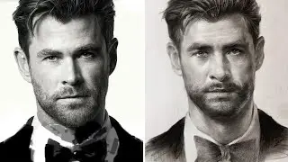 Drawing Chris Hemsworth Step by Step ∥ Sketch Drawing