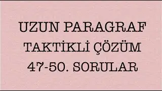 2019 Arapça YDS İlkbahar 47-50 Arası Soru Analizi. Arapça Uzun Paragraf Soruları  Pratik Çözüm