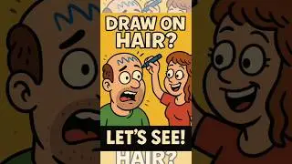 Can You Draw on Hair? Let's Find Out! #Hair #Art #Funny #Experiments #CreativeHair #YouTube #DIY