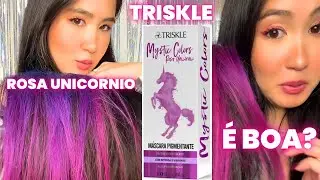 TESTEI A MASCARA PIGMENTANTE ROSA DA TRISKLE É BOA? 💖 #beleza #cabelo #cabeloscoloridos #cabelorosa