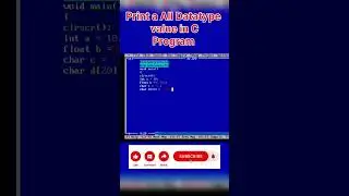 Creating a Program Using all Data-Type in C | Code Crafters | Basic Program #shorts #ytshorts #viral
