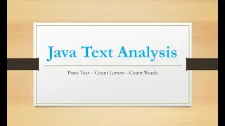 #Java Simple #Text #Analyzer program