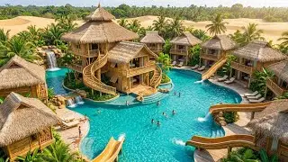 Primitive Survival: Building A Luxury Desert Oasis Resort With Bamboo Slides