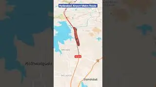 Hyderabad Airport Metro Route.          || Hyderabad || #hydmetro