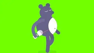 walking cartoon bear animation green screen video. #cartoon bear #bear green screen #walking bear