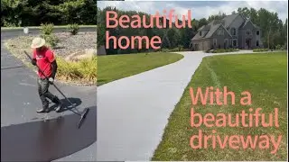 Asphalt Armor: The Art of Sealcoating 🔥#satisfyingvideo #driveway #sealcoating #asphaltmaintenance