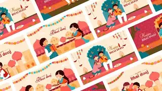 Bhai Dooj Wishes Video | After Effects Template | Brother Sister Festival Greeting