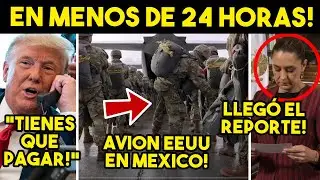 JUSTO AHORA! ATERRIZA AVION EU EN MEXICO, CLAUDIA SALE DE INMEDIATO. TRUMP REV1ENT4 TODO, ADIOS