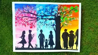 World Parents Day | Global Day of Parents | National Parents Day Poster/Drawing | DIY Silhouette |