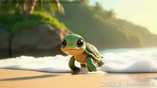 Baby Turtle&rsquo;s Journey | Peaceful Beach Adventure in 4K