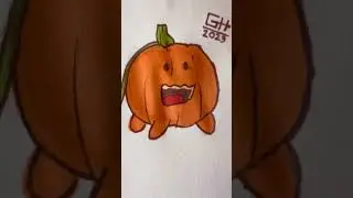 Pumpkin drawing 🎃        #drawing #art #pumpkinart #spookyseason