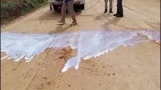 Soil stabiliser, road building with acrylic polymer emulsion