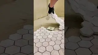 Tile Around Shower Drain | Precision Cuts & Clean Finish