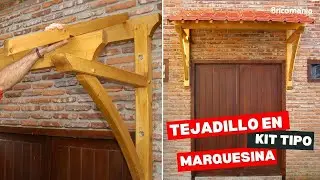 Construye e instala un tejadillo en kit tipo marquesina para proteger la puerta
