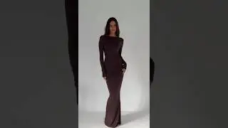 The Perfect 🥀Our REGINE Open-Back Maxi Dress In Brown🤎#fashion #model #beauty #style #outfit #shorts