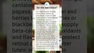 Which fruit is good for the eye retina?