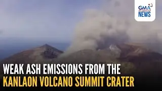 Weak ash emissions from the Kanlaon Volcano summit crater | GMA Integrated News