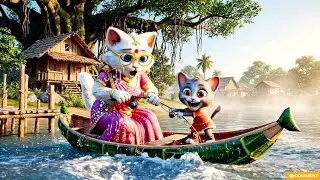 Cat Mom and Kitten&rsquo;s Big Fish Surprise#catmom #funnycat