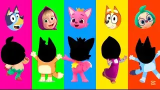 Wrong eyes 👀 DAME TU COSITA - Pinkfong & Masha & Bluey Funny Puzzle Wrong Heads