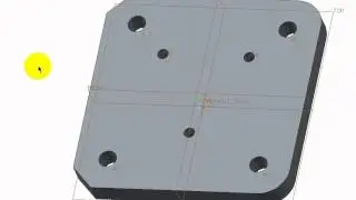 Creo 2.0 CAD Tutorial ( AUEA) Video 4 of 8. THE TOP PLATE. Tapped Holes and Pattern.