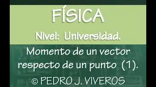 MOMENTO DE UN VECTOR RESPECTO DE UN PUNTO (1). Academia NOVA. Profesor: Pedro J. Viveros.