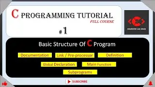 #1 Basic structure of C || C Programming for beginners || C Programming Full Course || C Tutorial