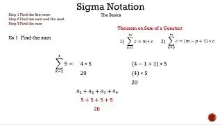 Infinite Sequences - What is Sigma Notation - Math is the Way Corner