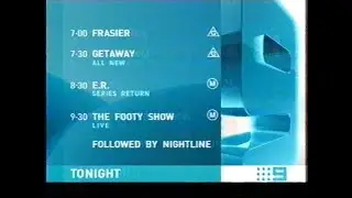 Channel Nine - Thursday/Aqua Lineup and Getaway Ident (24.4.2003)