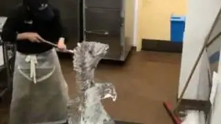 Ice Carving Demonstration  Eagle Ice Sculpture