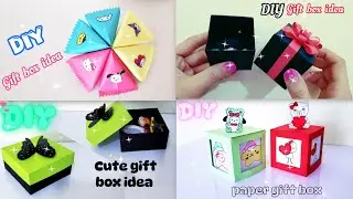 From a Single Sheet to 4 Unique & Lovely Gift Boxes 🎀🎁/4 Cutest Gift Boxes in One Video You'll Love 