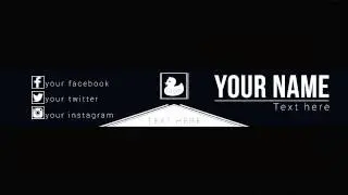FREE 2D Blue YouTube Banner Template (PSD)