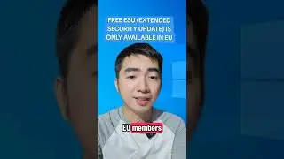 Free ESU (extended security update) program is only available in EU. #microsoft #windows10 #esu