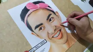 GEORGEOUS GEORGE | Colored Pencil Drawing | Realistic -by Haw Haw Arts