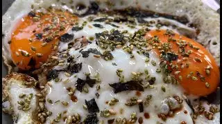 Left Over Rice & Two Fried Eggs (2 Minute Recipe/ Quick Recipe)